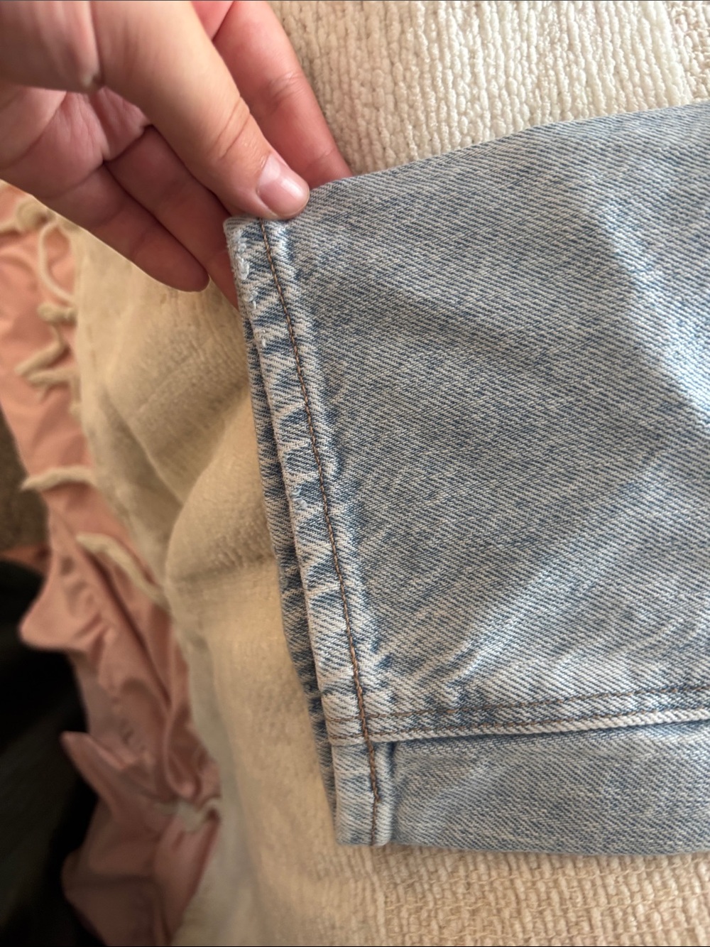 American Eagle Outfitters Light Blue Straight Leg Jeans - Picture 2 of 8